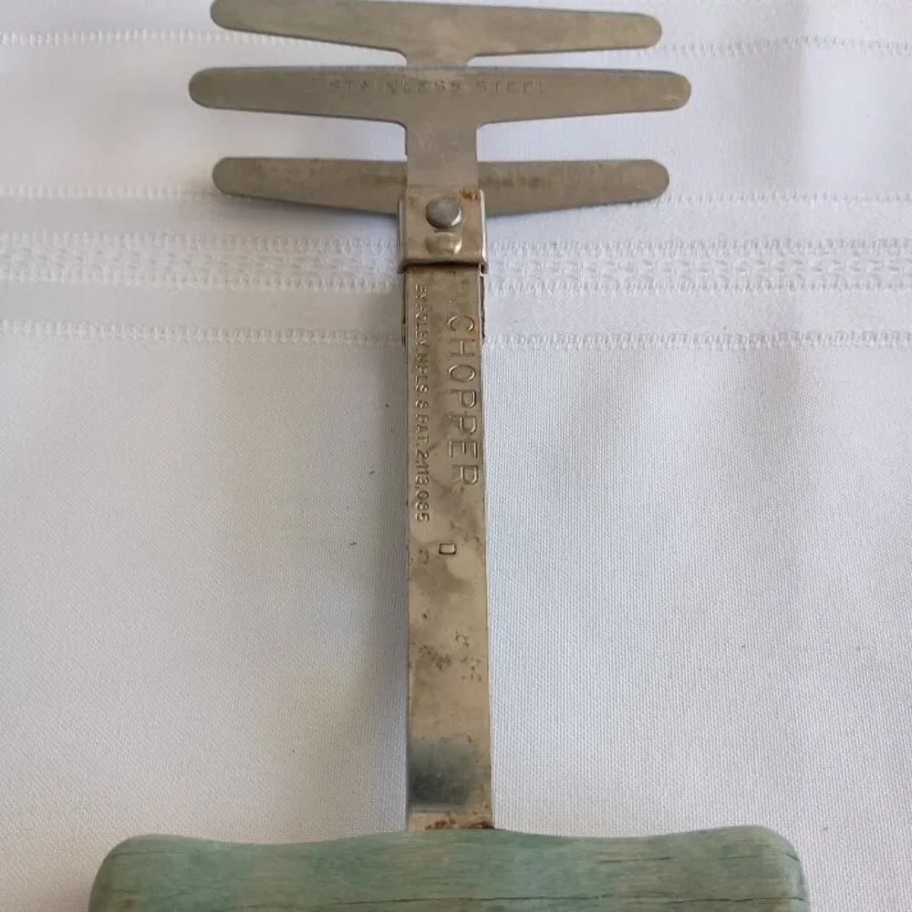 Vintage Foley Food Chopper with Wooden Handle